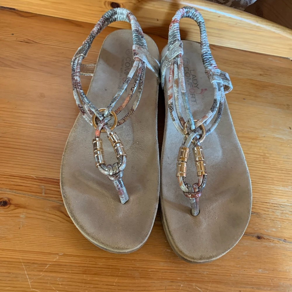 Multi-Color Beaded Sandals‎